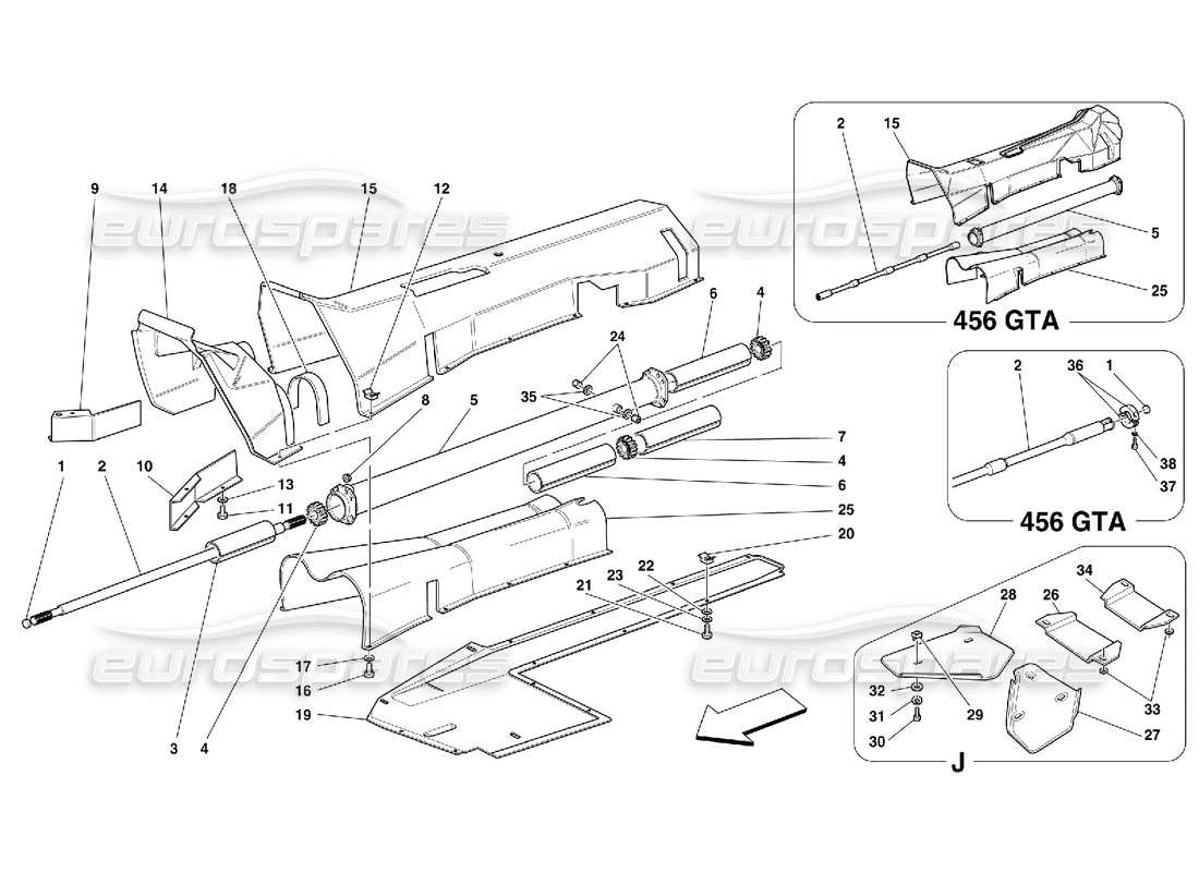 a part diagram from the ferrari 456 parts catalogue