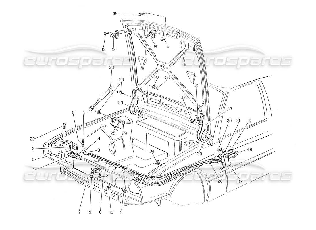a part diagram from the maserati biturbo (1983-1995) parts catalogue