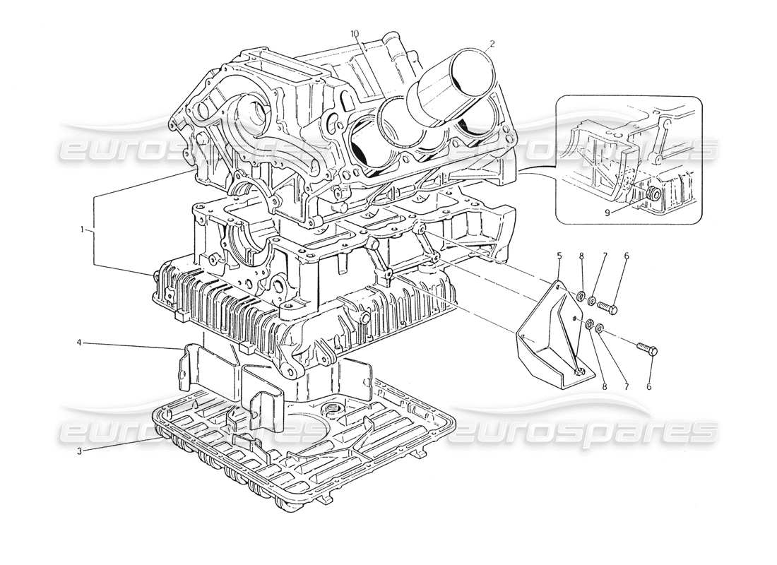 a part diagram from the maserati biturbo (1983-1995) parts catalogue