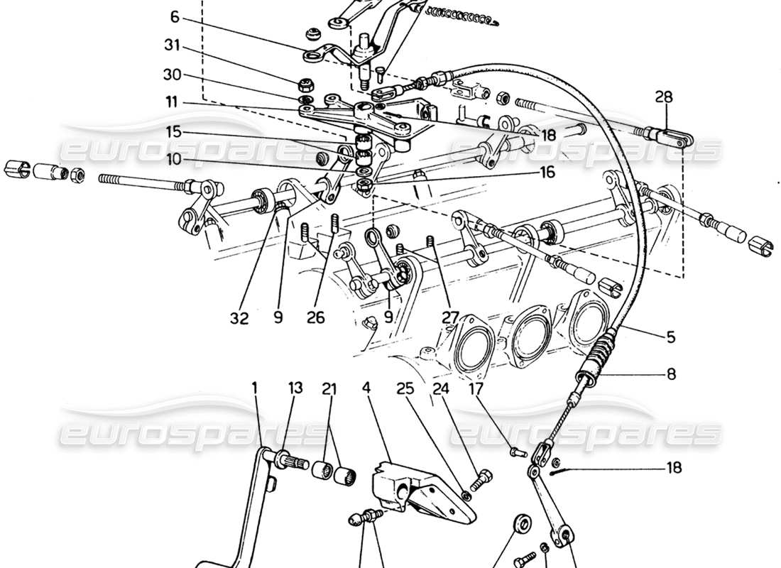 a part diagram from the ferrari 330 and 365 parts catalogue