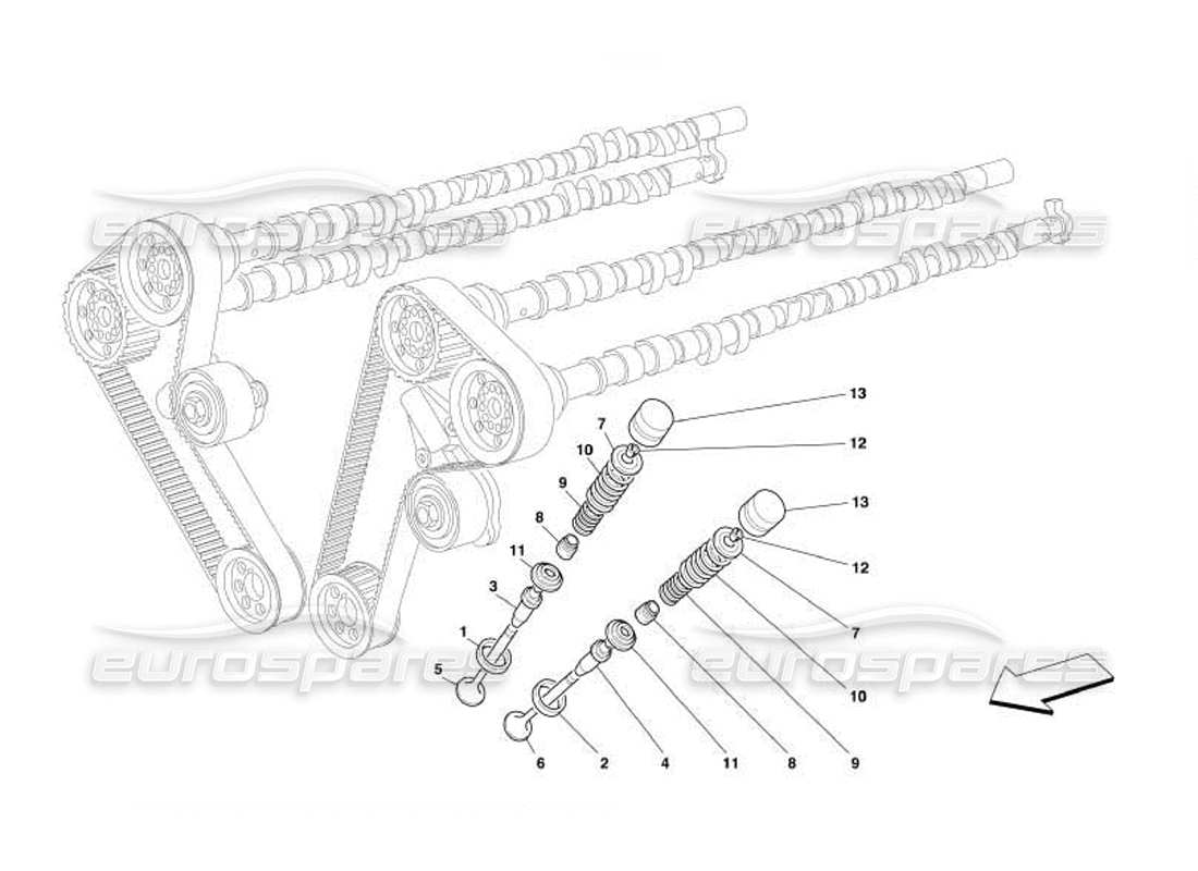 a part diagram from the ferrari 550 parts catalogue