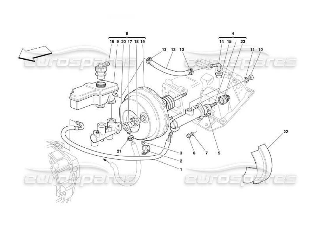 a part diagram from the ferrari 550 parts catalogue