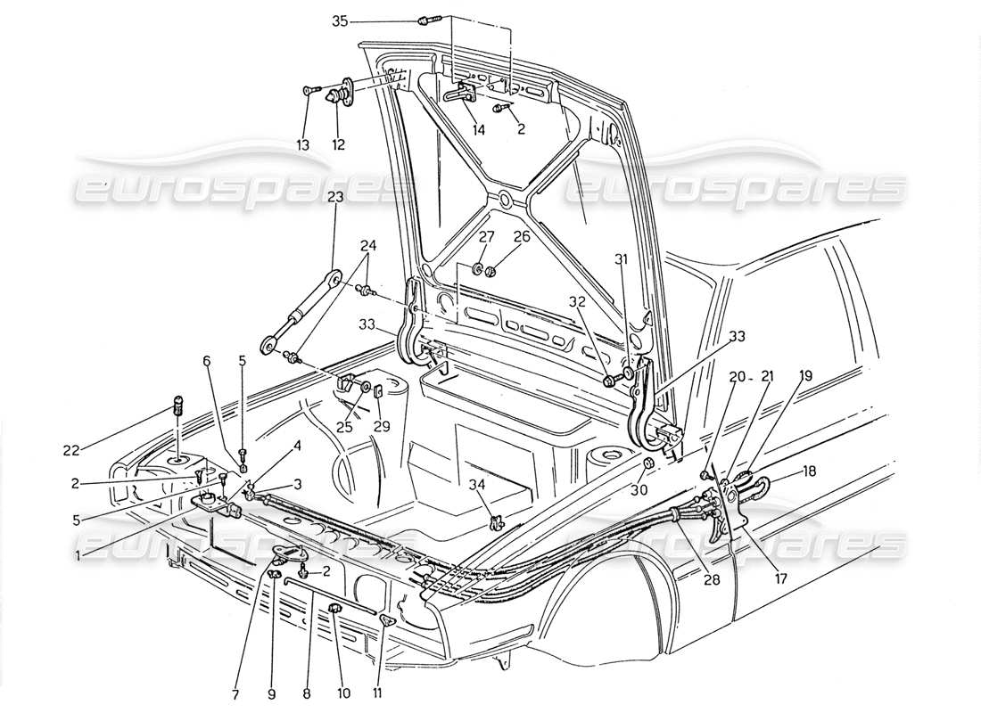a part diagram from the maserati biturbo (1983-1995) parts catalogue