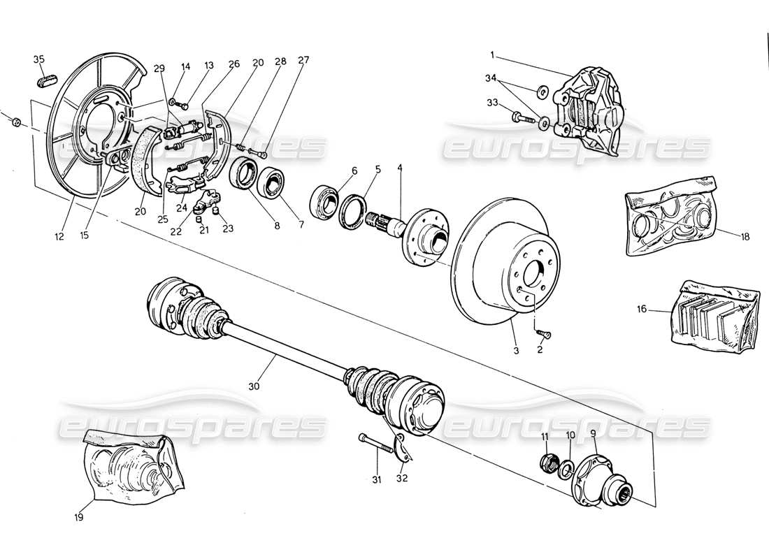 a part diagram from the maserati biturbo (1983-1995) parts catalogue
