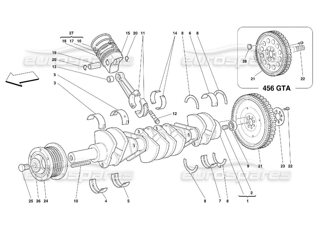 a part diagram from the ferrari 456 parts catalogue