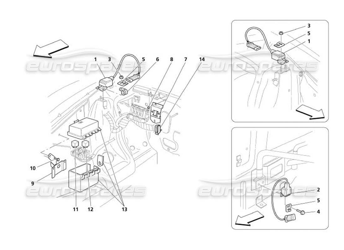 a part diagram from the maserati 4200 parts catalogue