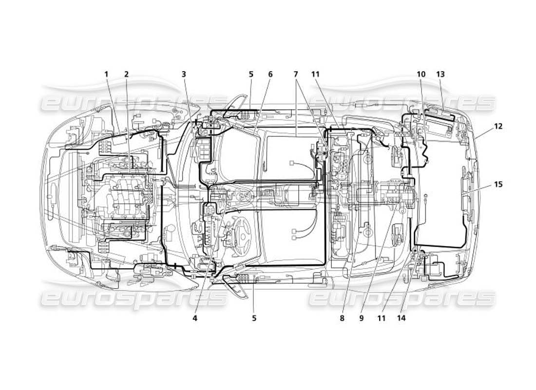 VIEW PARTS DIAGRAMS FROM THE MASERATI 4200 PARTS CATALOGUE a part diagram from the maserati 4200 parts catalogue