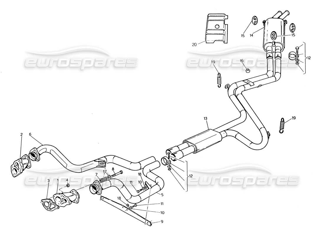 a part diagram from the maserati biturbo (1983-1995) parts catalogue