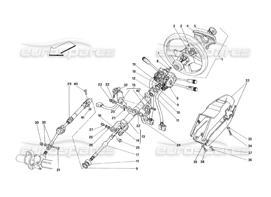 VIEW PARTS DIAGRAMS FROM THE FERRARI 348 PARTS CATALOGUE a part diagram from the ferrari 348 parts catalogue