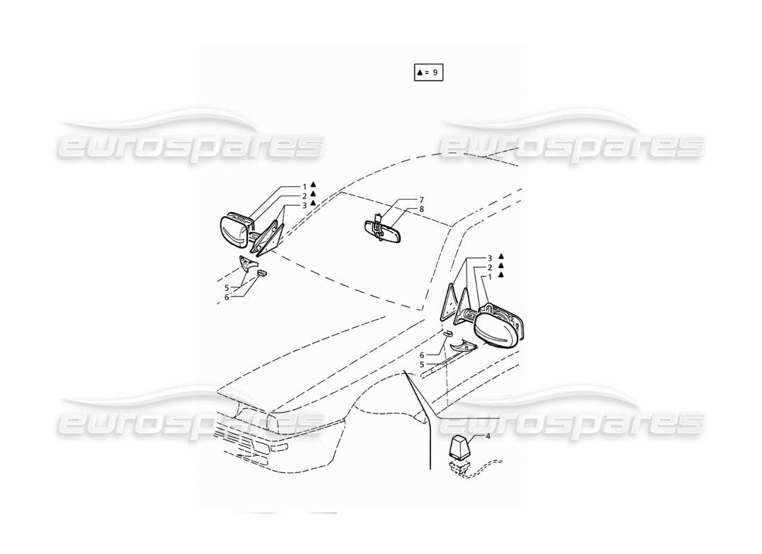 a part diagram from the maserati quattroporte (1996-2001) parts catalogue