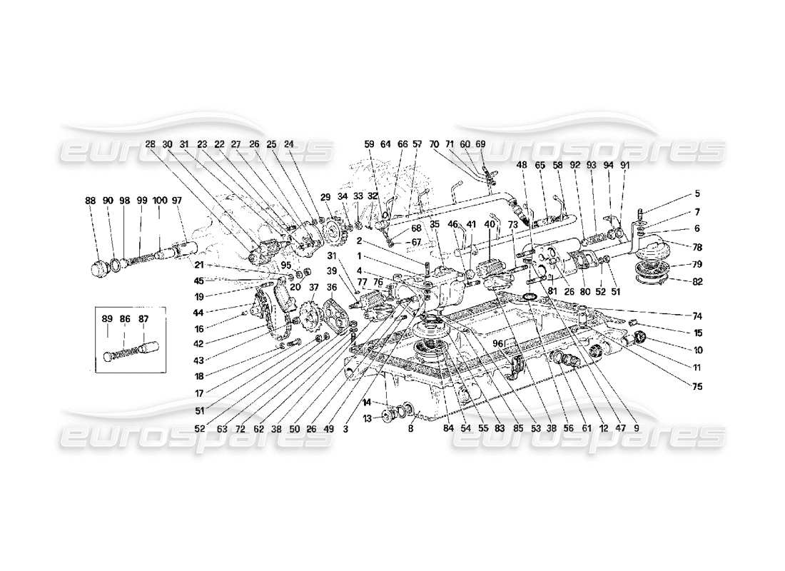 a part diagram from the ferrari f40 parts catalogue