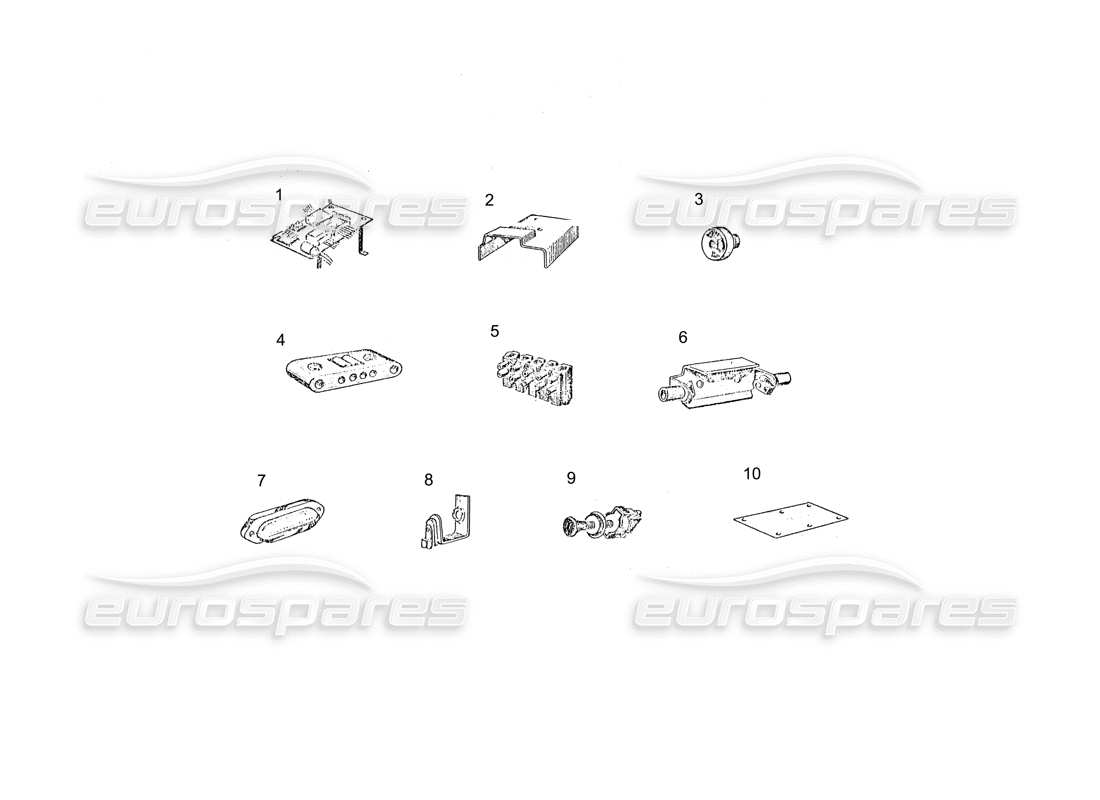 a part diagram from the ferrari 250 gt (coachwork) parts catalogue
