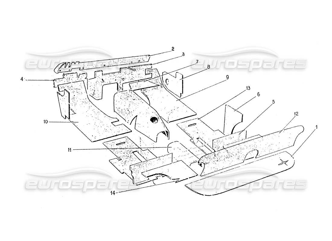 a part diagram from the ferrari 330 and 365 parts catalogue