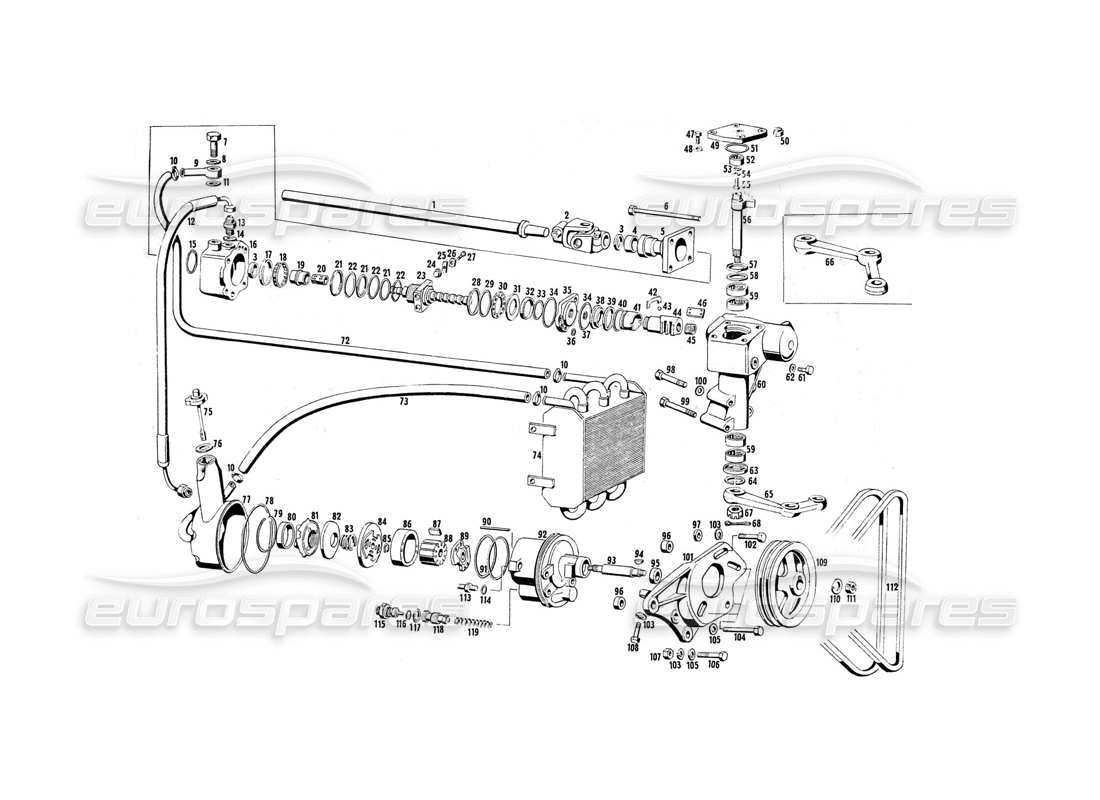 a part diagram from the maserati indy 4.2 parts catalogue