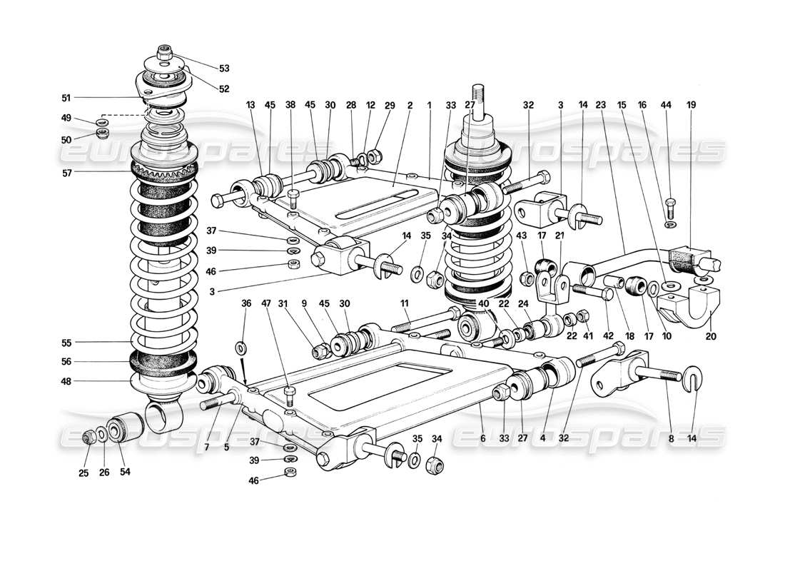 a part diagram from the ferrari 412 parts catalogue