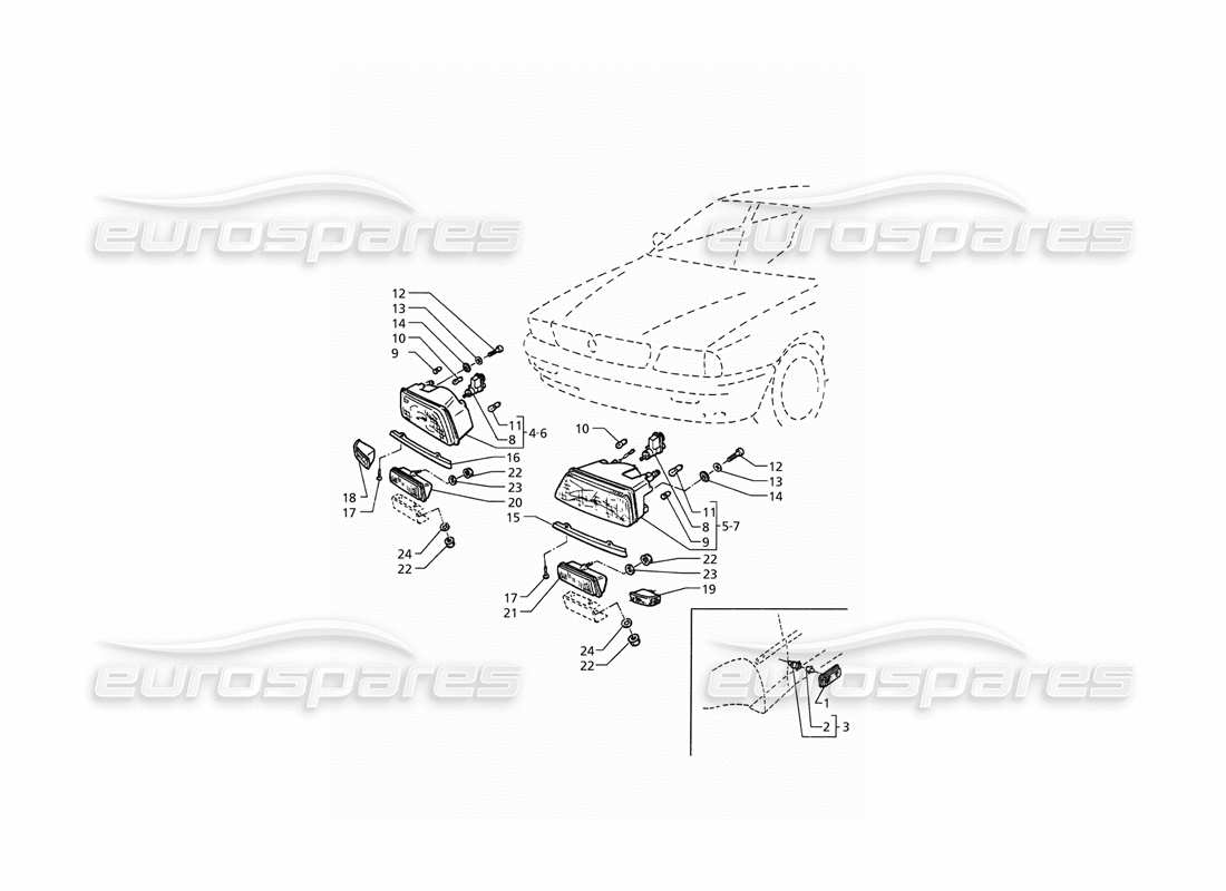 a part diagram from the maserati quattroporte (1996-2001) parts catalogue