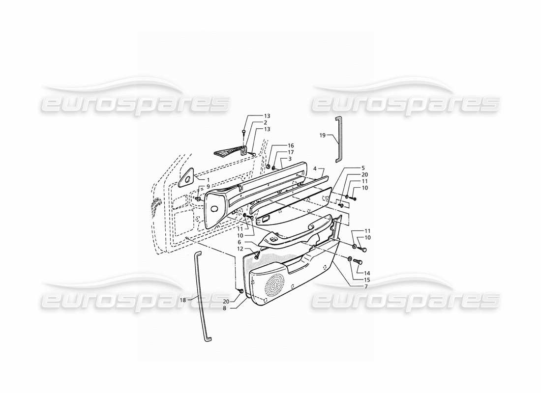 a part diagram from the maserati quattroporte (1996-2001) parts catalogue