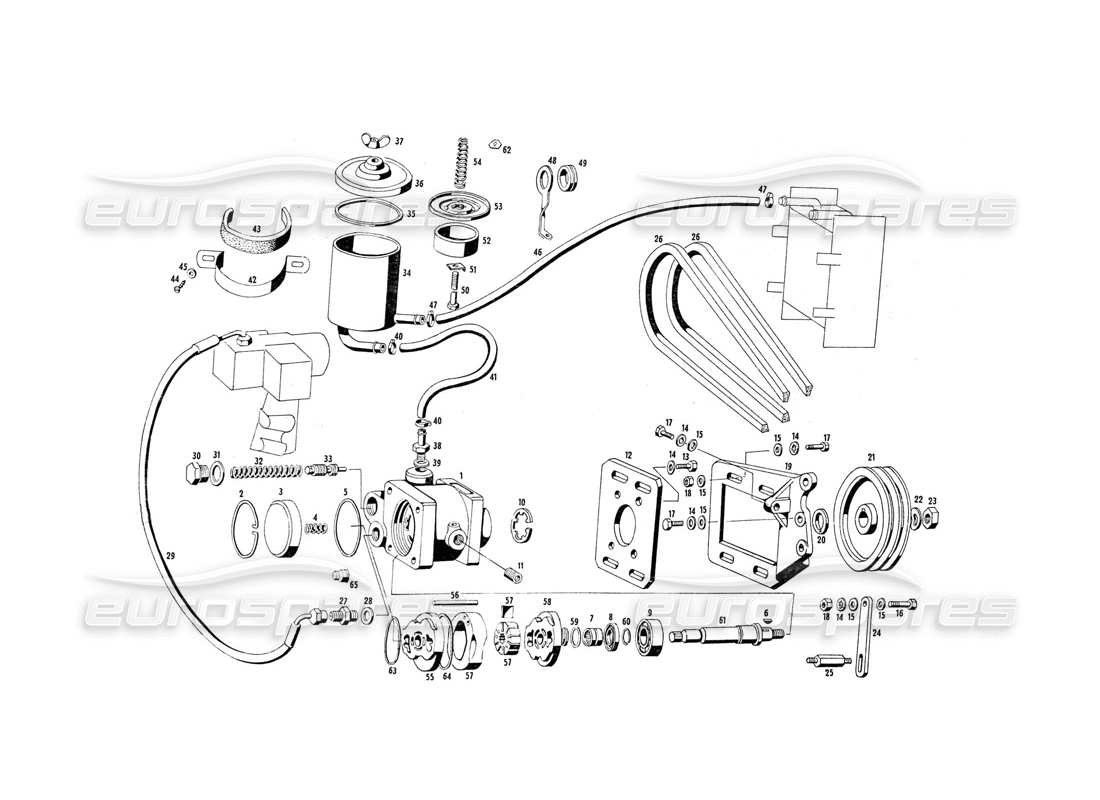 VIEW PARTS DIAGRAMS FROM THE MASERATI INDY PARTS CATALOGUE a part diagram from the maserati indy parts catalogue