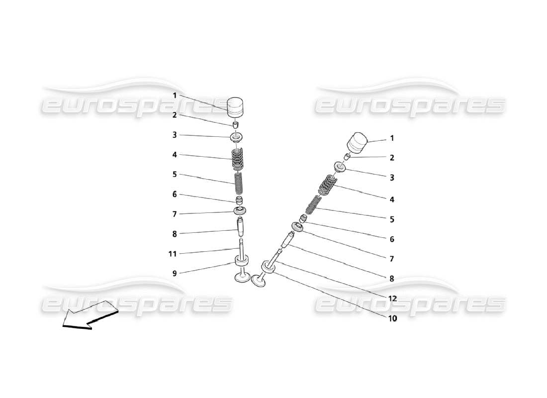 a part diagram from the maserati quattroporte m139 (2005-2013) parts catalogue
