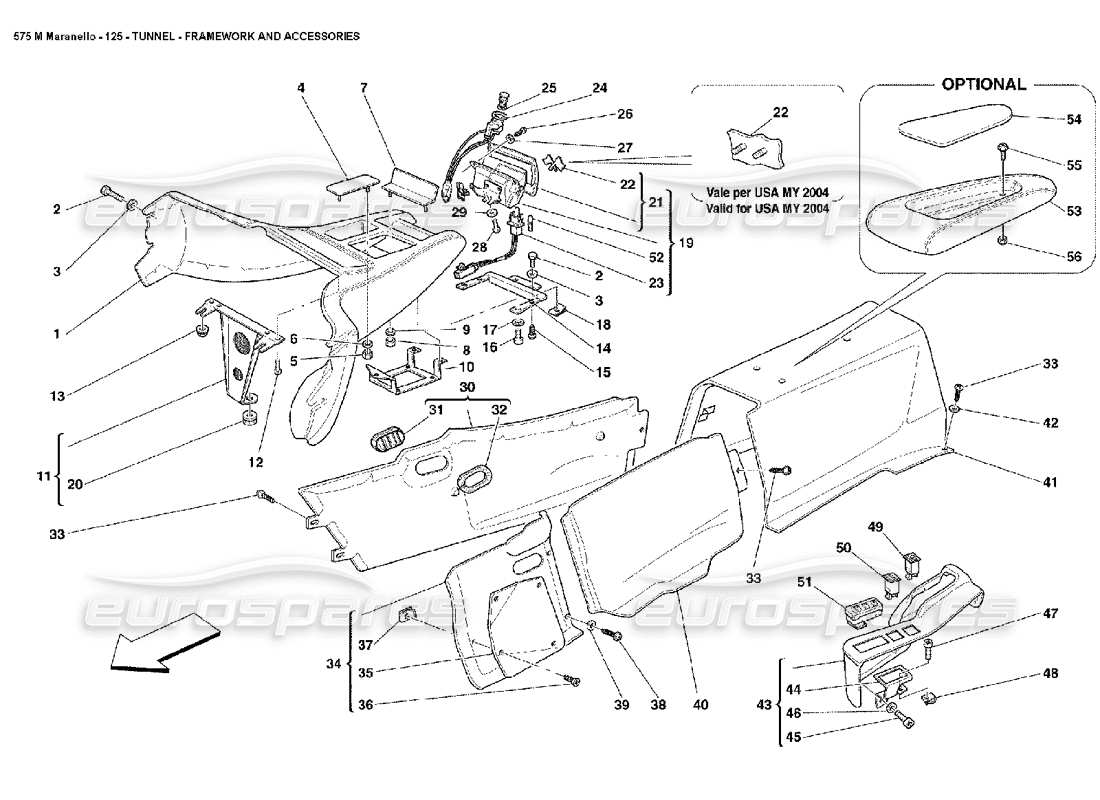 a part diagram from the ferrari 575 parts catalogue