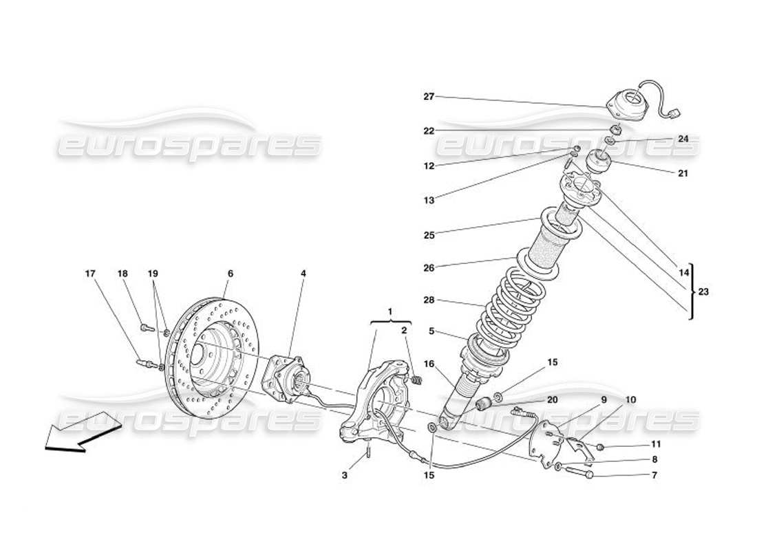 a part diagram from the ferrari 575 parts catalogue