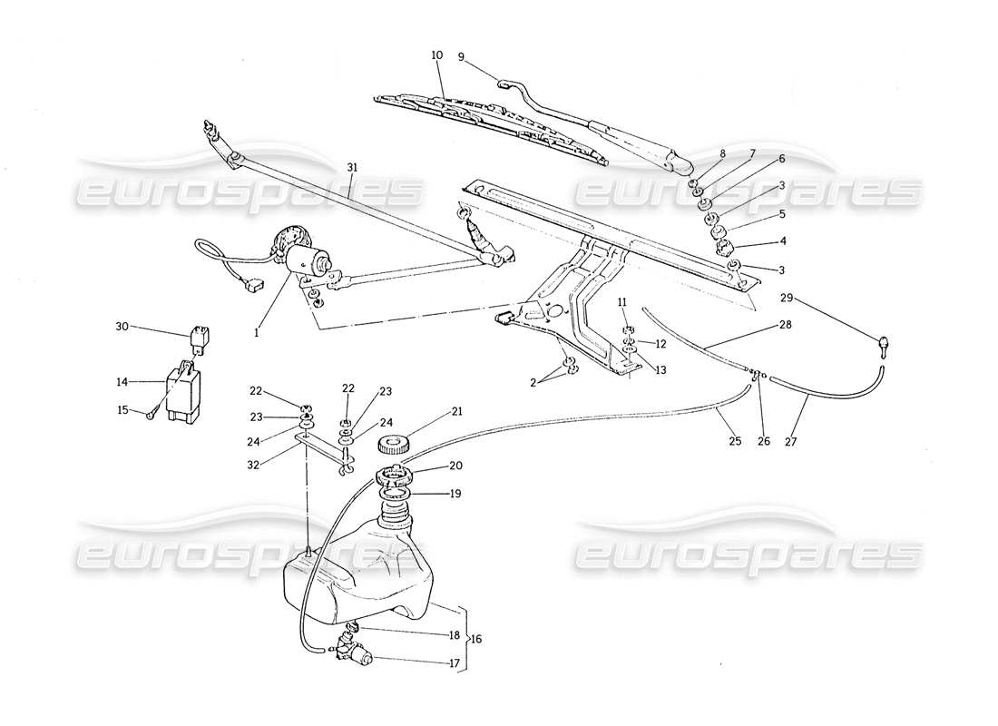 a part diagram from the maserati biturbo (1983-1995) parts catalogue