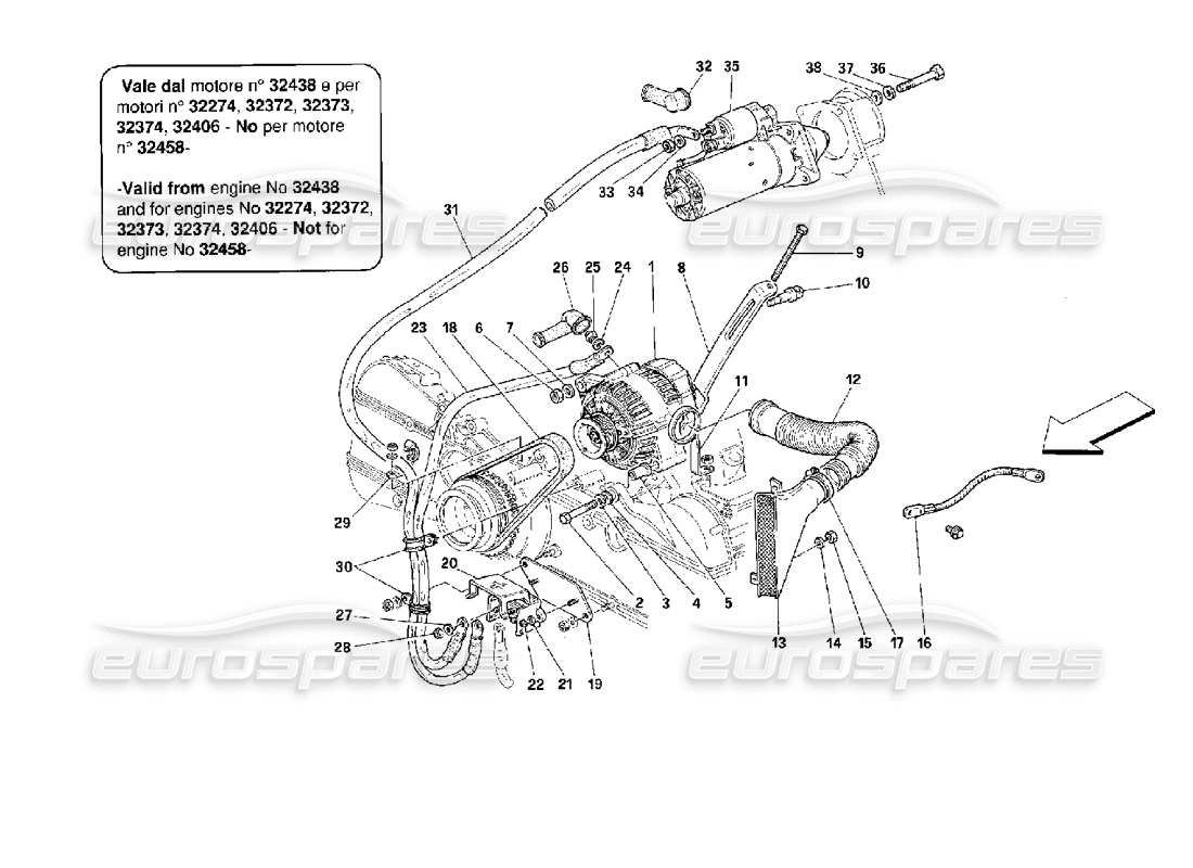 a part diagram from the ferrari 512 parts catalogue