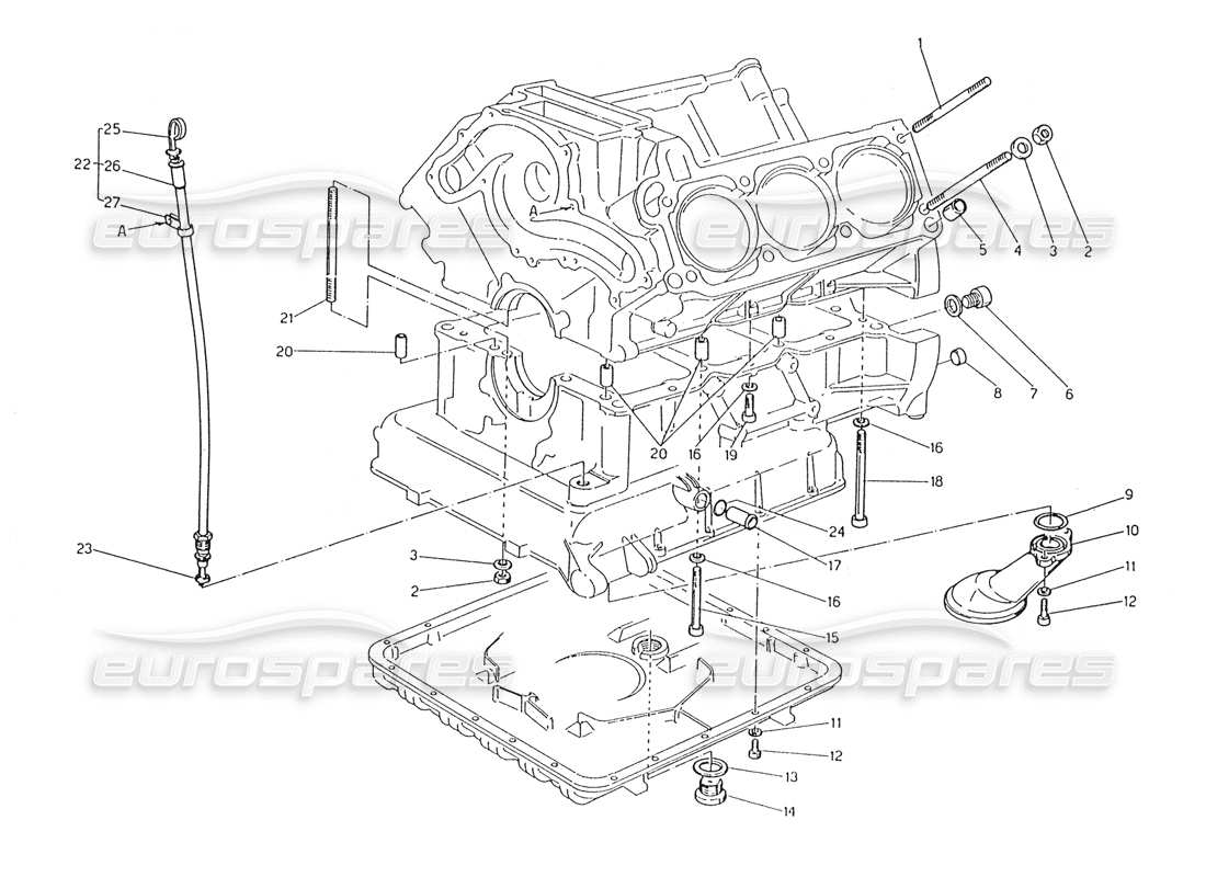a part diagram from the Maserati Karif 2.8 parts catalogue