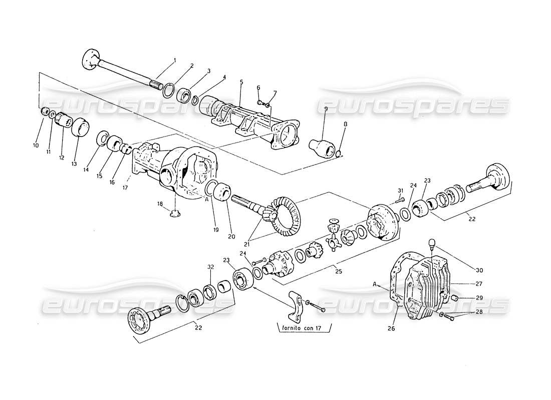 a part diagram from the maserati biturbo (1983-1995) parts catalogue