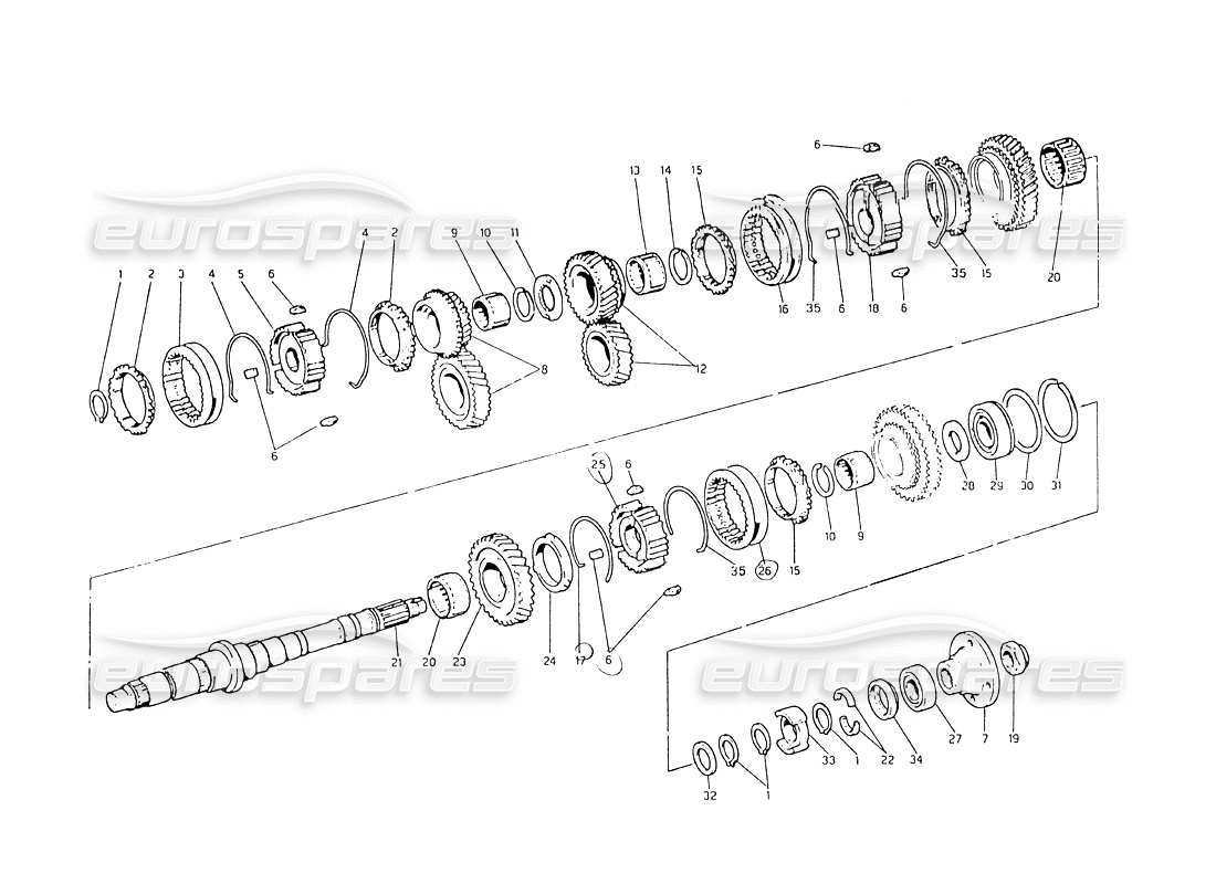 a part diagram from the maserati biturbo (1983-1995) parts catalogue