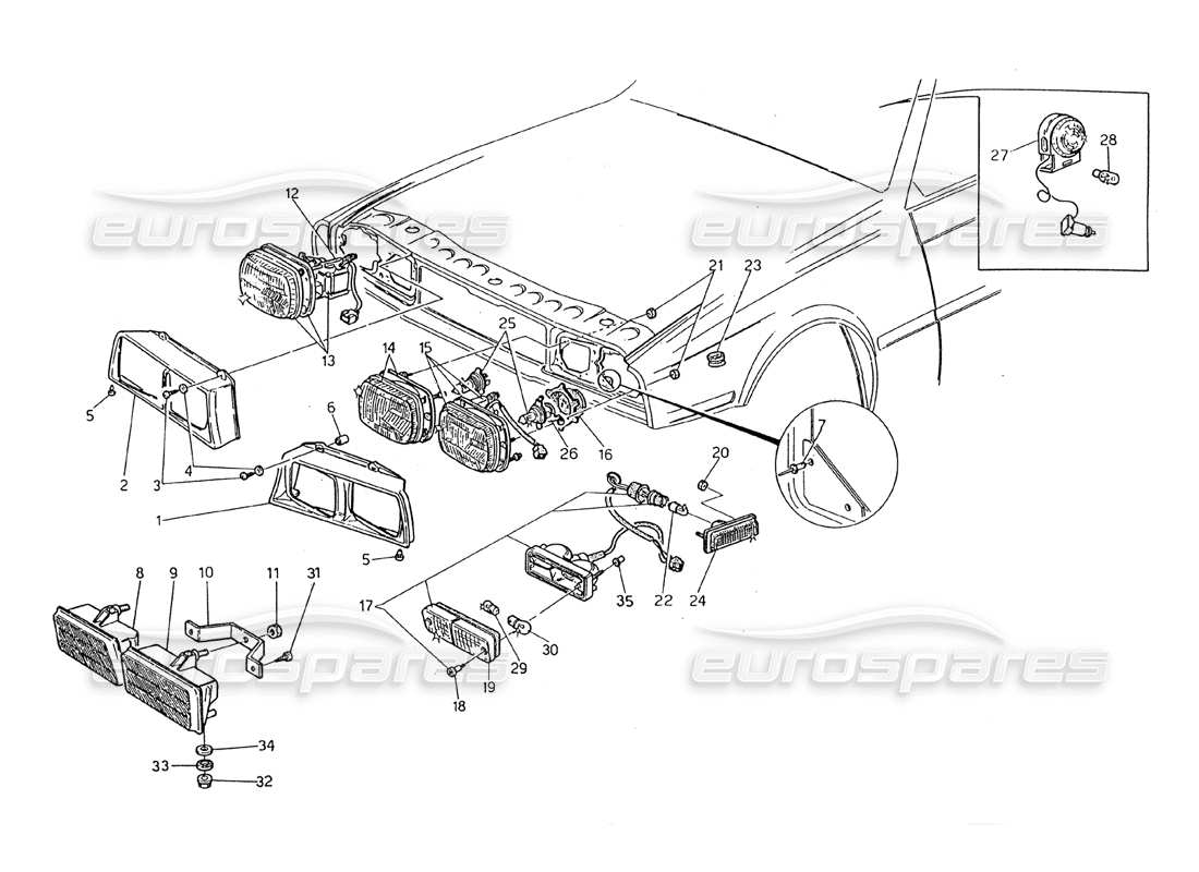 a part diagram from the maserati 2.24v parts catalogue