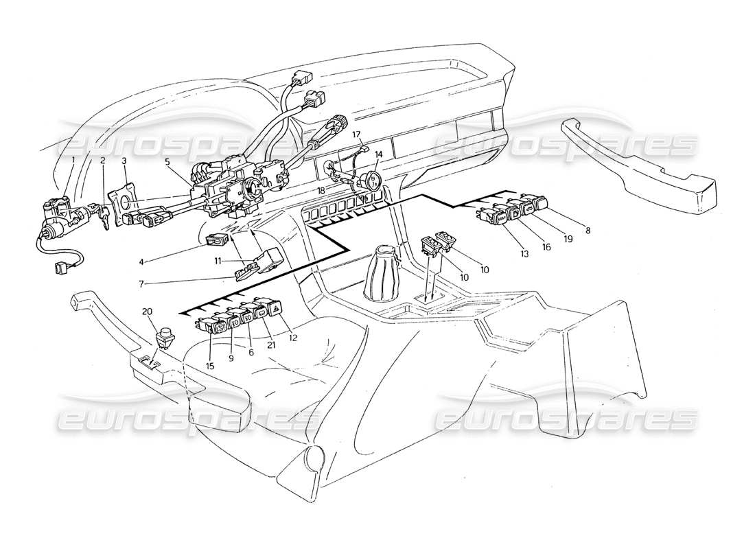 a part diagram from the maserati biturbo (1983-1995) parts catalogue