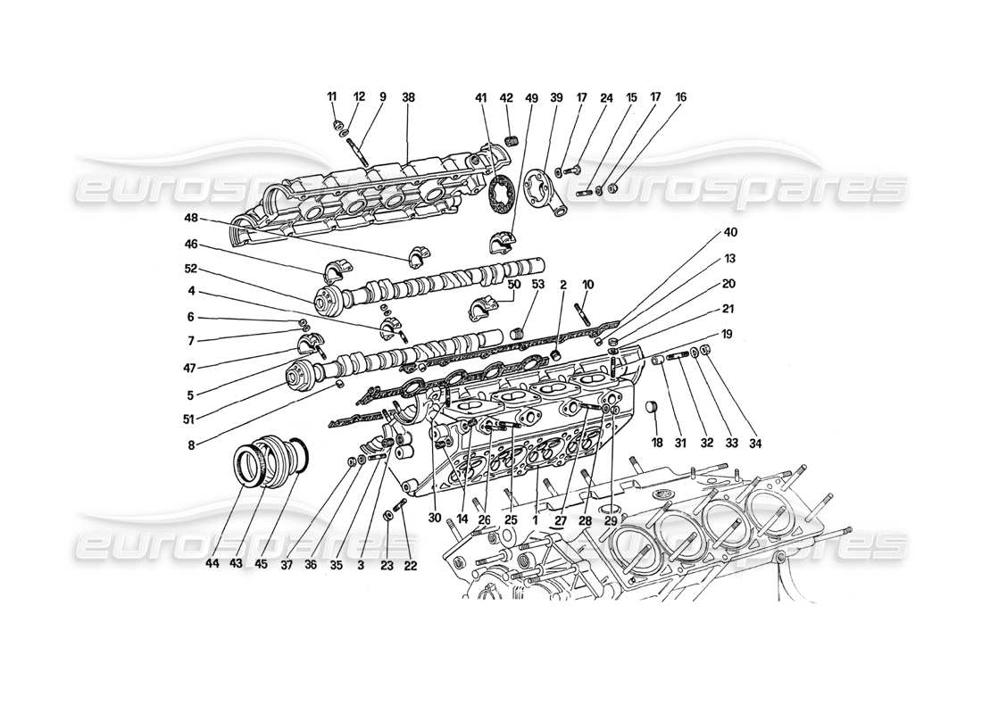 a part diagram from the ferrari 288 gto parts catalogue