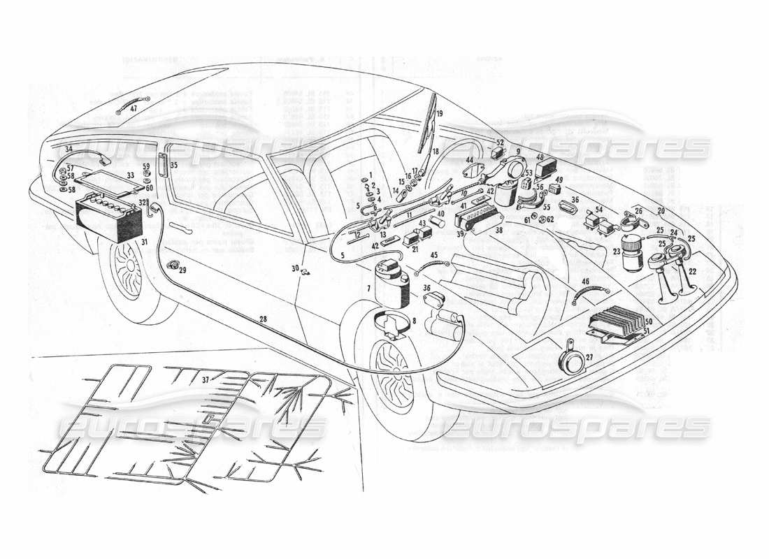 a part diagram from the maserati indy 4.2 parts catalogue