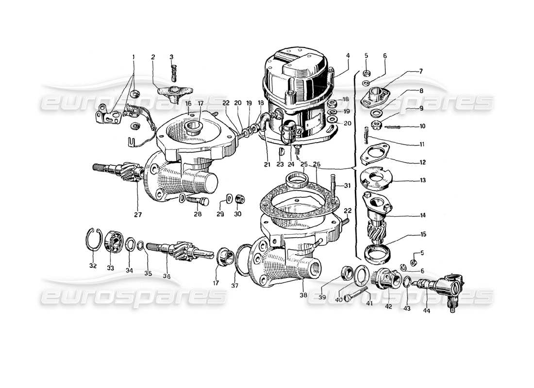 a part diagram from the ferrari 275 parts catalogue