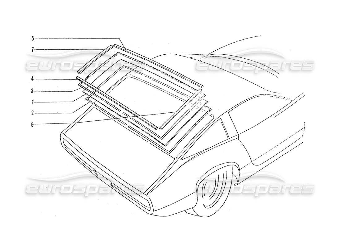 a part diagram from the ferrari 365 gtc4 (coachwork) parts catalogue