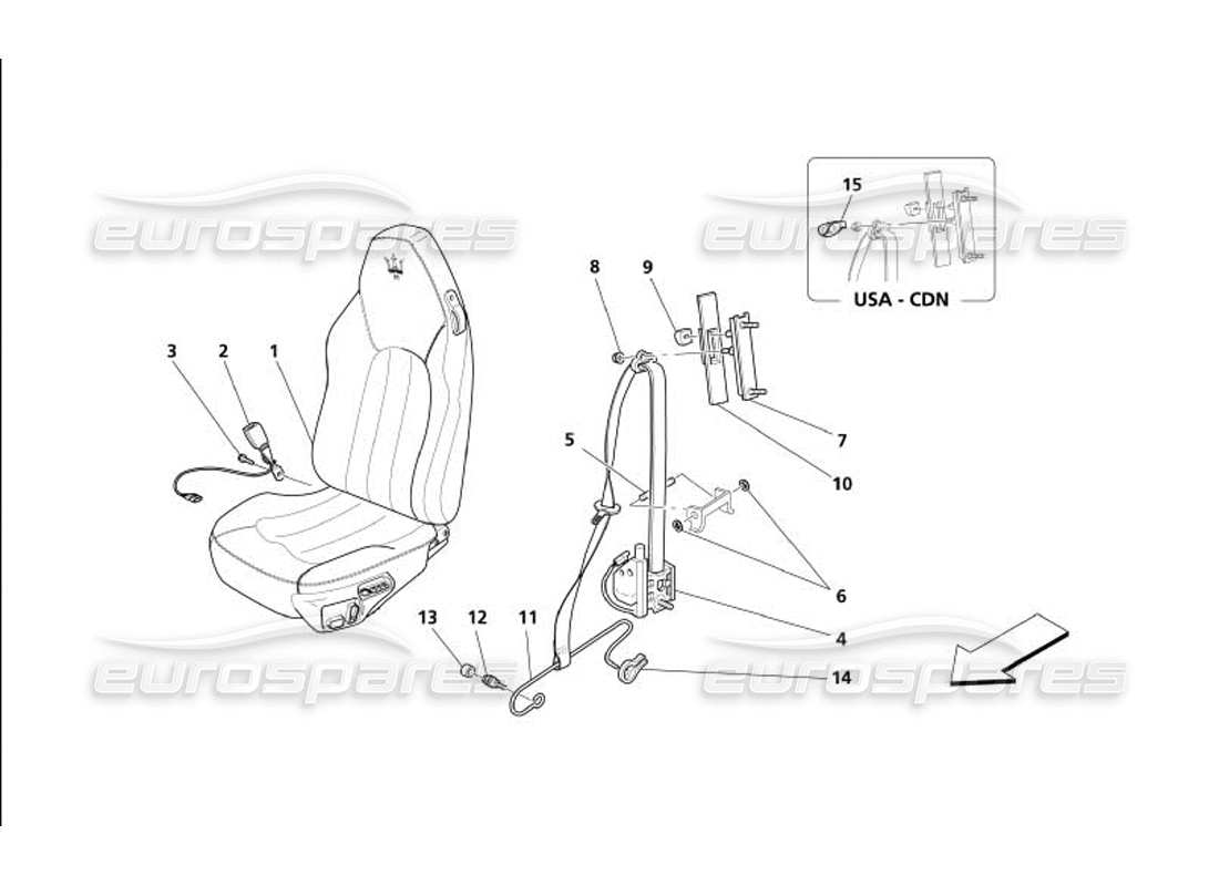 VIEW PARTS DIAGRAMS FROM THE MASERATI 4200 PARTS CATALOGUE a part diagram from the maserati 4200 parts catalogue