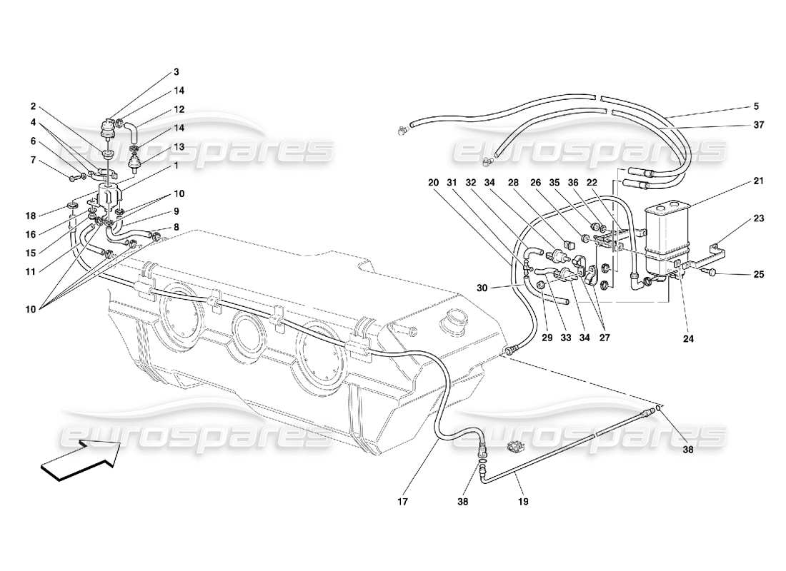 a part diagram from the ferrari 456 parts catalogue