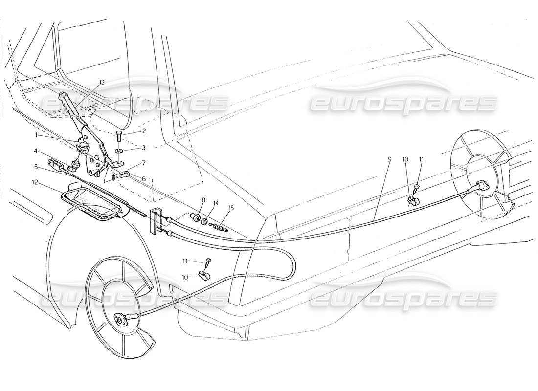a part diagram from the maserati biturbo (1983-1995) parts catalogue