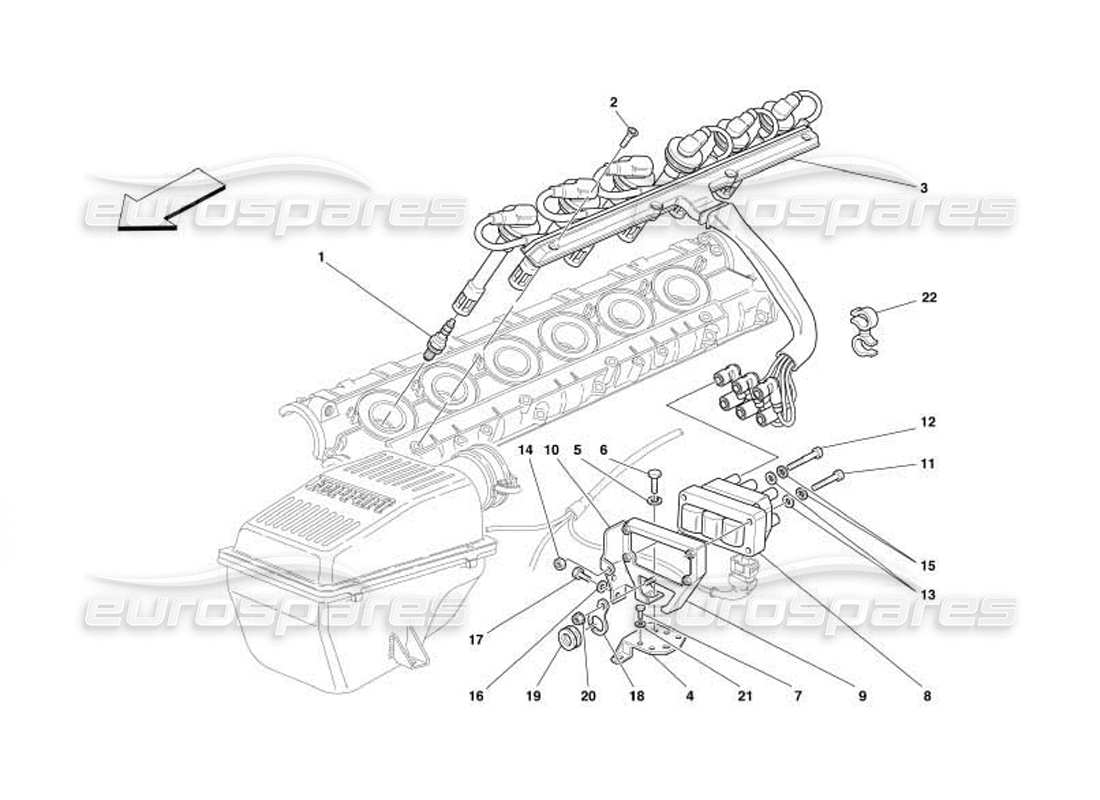 a part diagram from the ferrari 550 parts catalogue