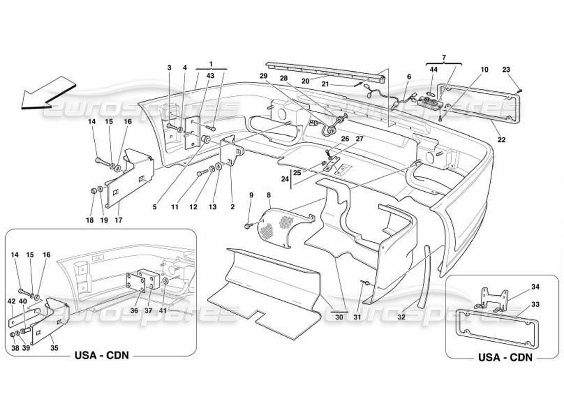 VIEW PARTS DIAGRAMS FROM THE FERRARI 550 PARTS CATALOGUE a part diagram from the ferrari 550 parts catalogue
