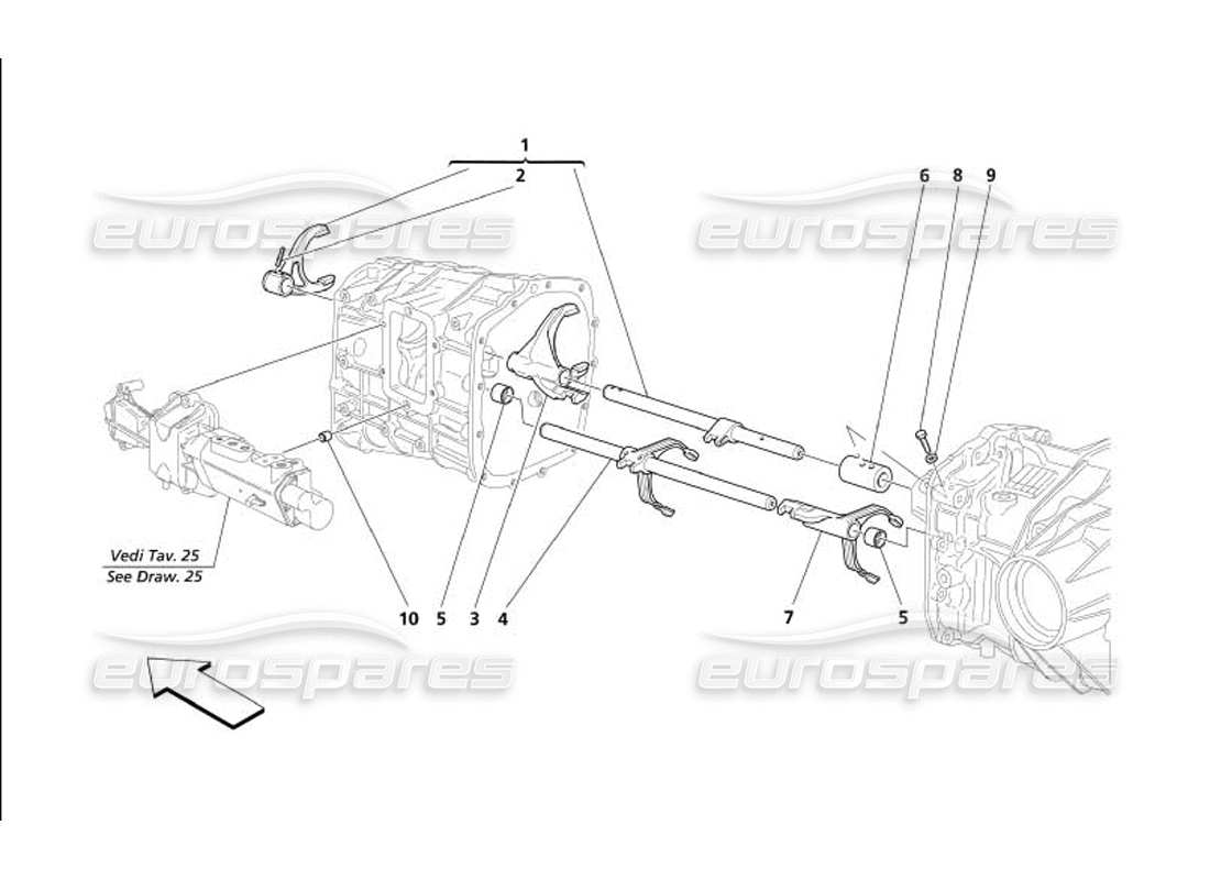 a part diagram from the maserati 4200 parts catalogue