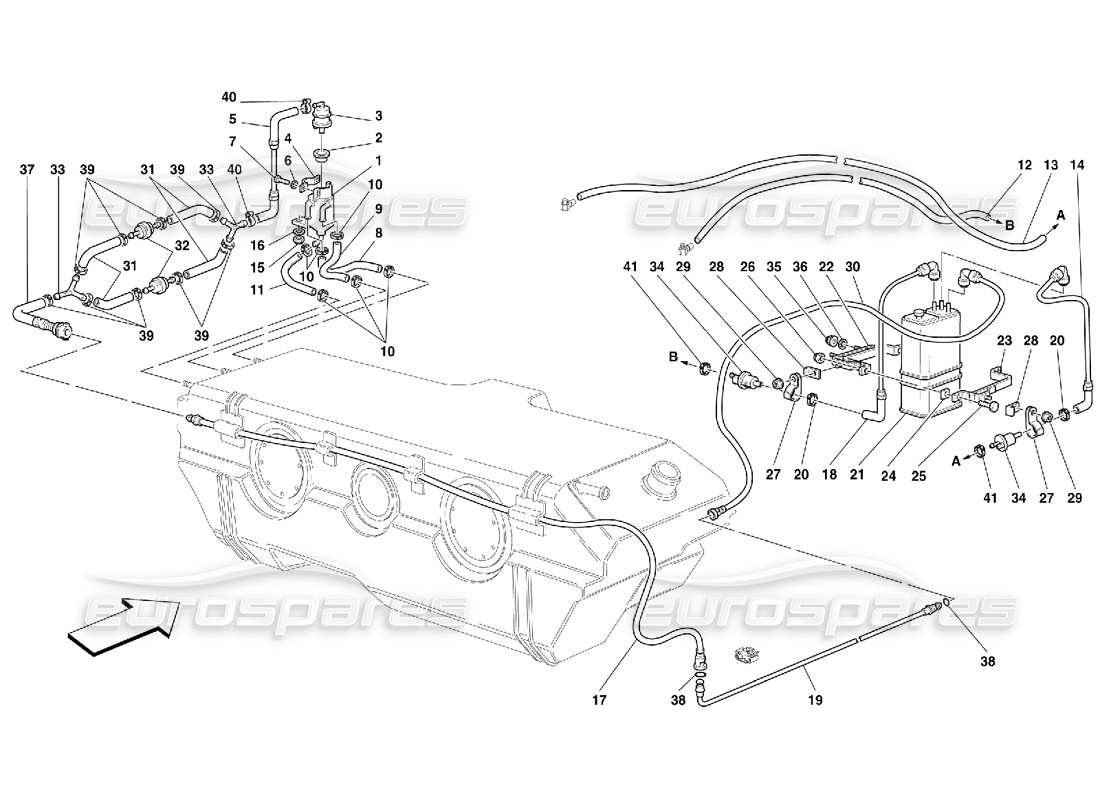 a part diagram from the ferrari 456 gt/gta parts catalogue