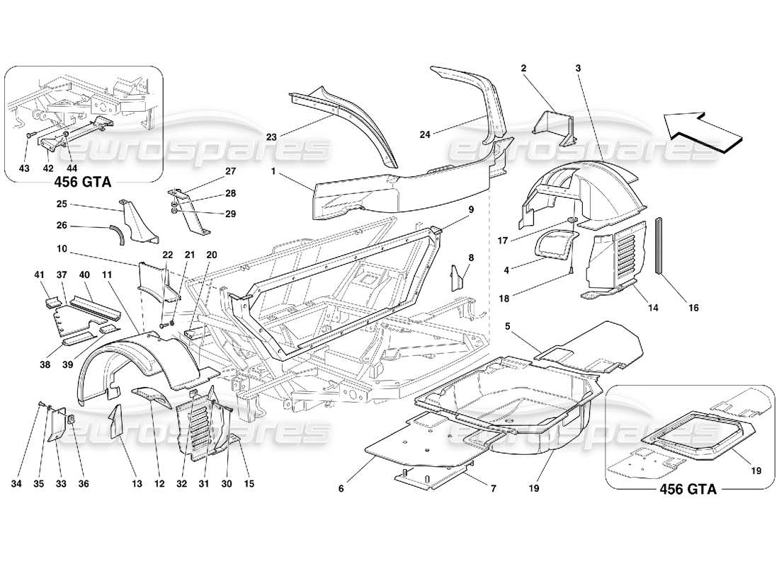 a part diagram from the ferrari 456 parts catalogue