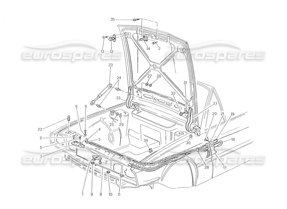 a part diagram from the maserati biturbo (1983-1995) parts catalogue