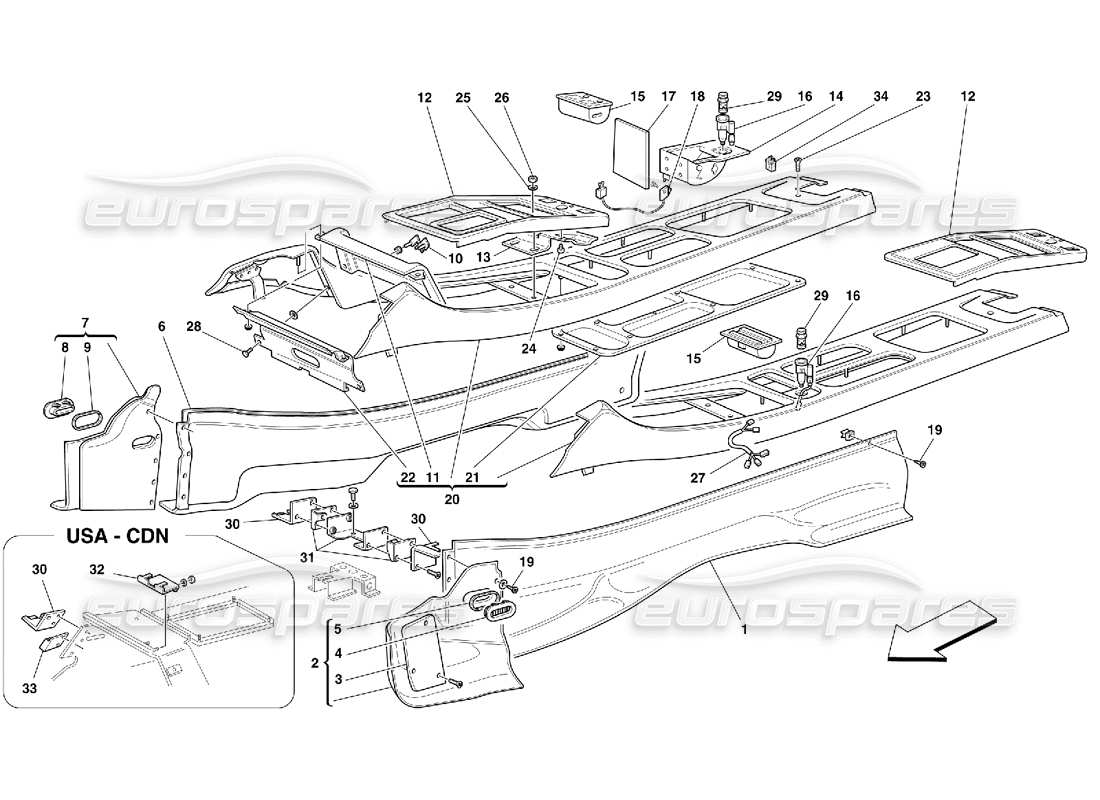 a part diagram from the ferrari 456 gt/gta parts catalogue