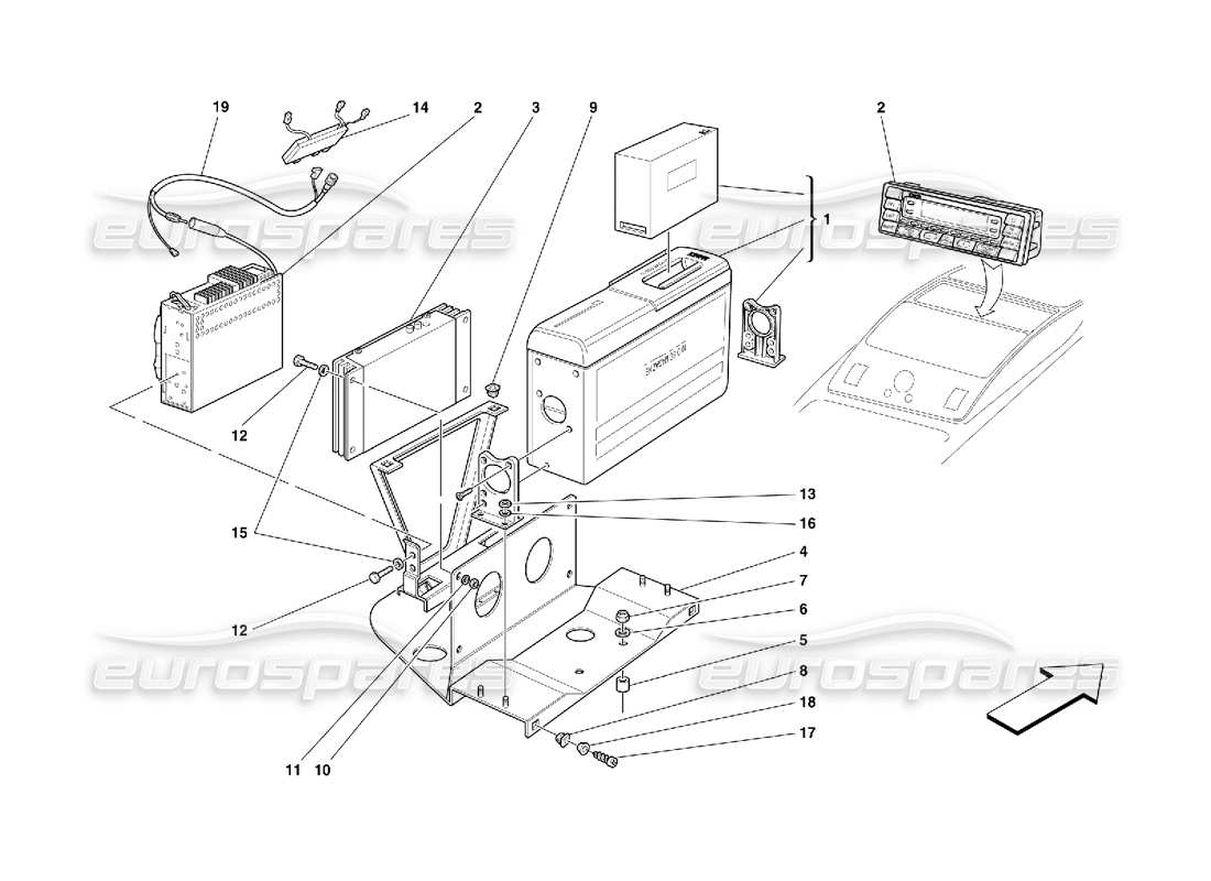 VIEW PARTS DIAGRAMS FROM THE FERRARI 456 PARTS CATALOGUE a part diagram from the ferrari 456 parts catalogue