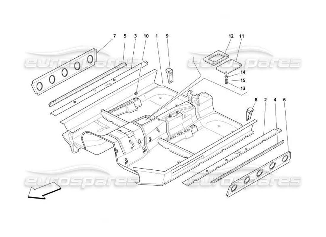 a part diagram from the maserati 4200 parts catalogue
