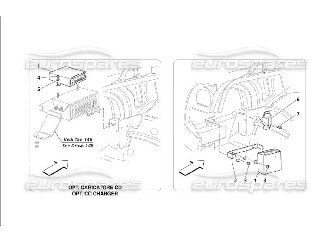 a part diagram from the maserati 4200 parts catalogue