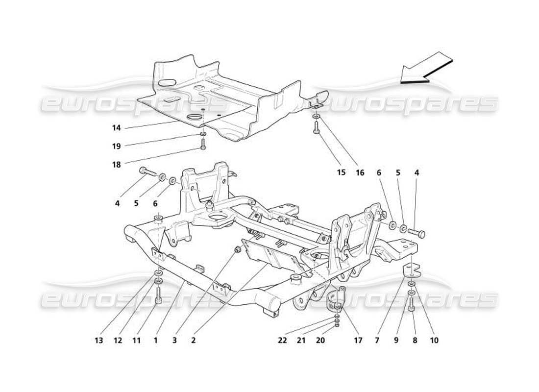 a part diagram from the maserati 4200 parts catalogue